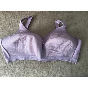 CACIQUE WOMENS WIRE FREE BRA LILAC SIZE 44DDD PRE-OWNED